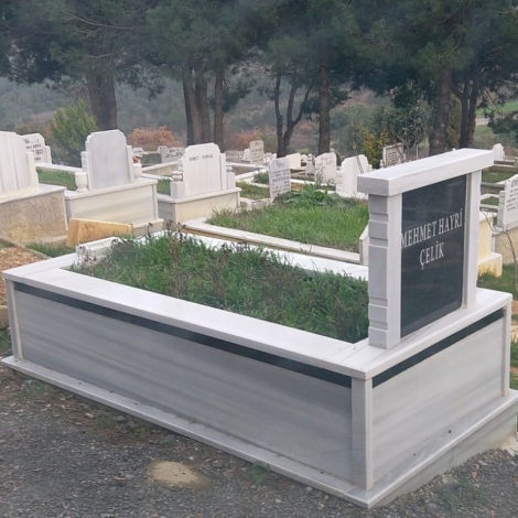 baş taşı mermer çerçeveli granit baş taşlı mermer mezar