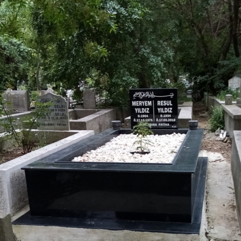 çift kişilik katlı lahit granit mezar